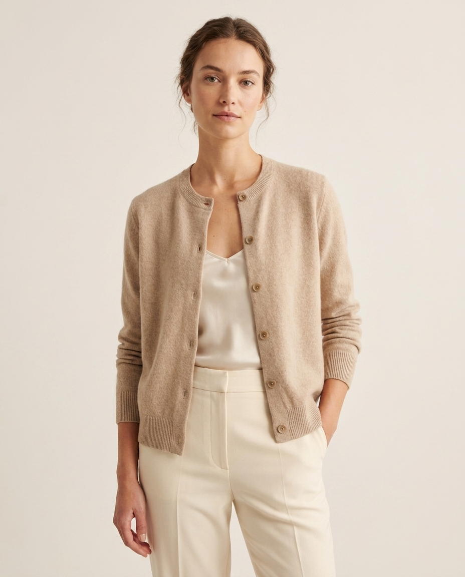 Same cardigan on a model